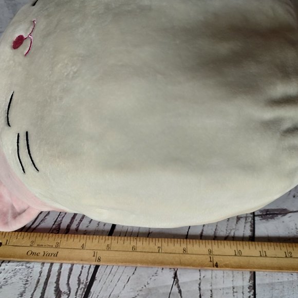 Squishmallow 13 Inch Carlota Calico Cat Plush White with Purple and Pink - Picture 7 of 7